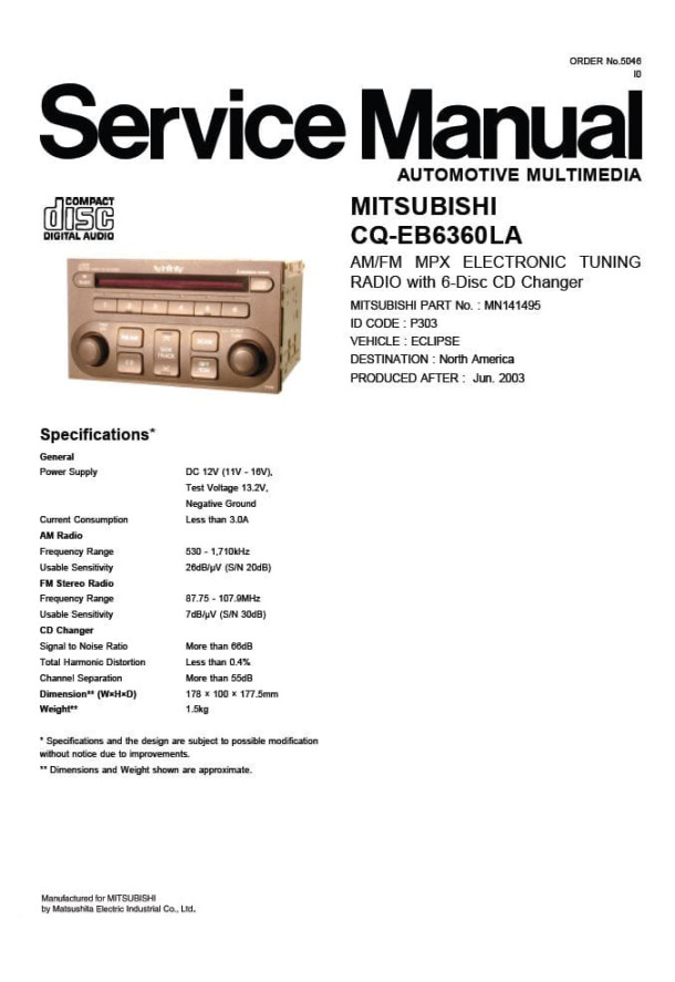 CQ-EB6360LA_Mitsubishi